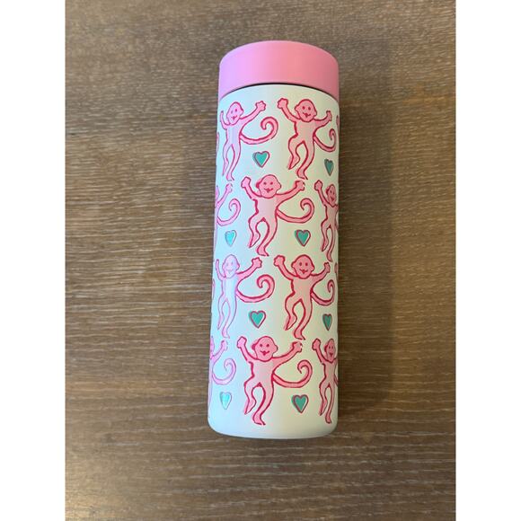 ROLLER RABBIT X STARBUCKS Pink MIIR 16 oz Tumbler Christmas NEW - Picture 2 of 4
